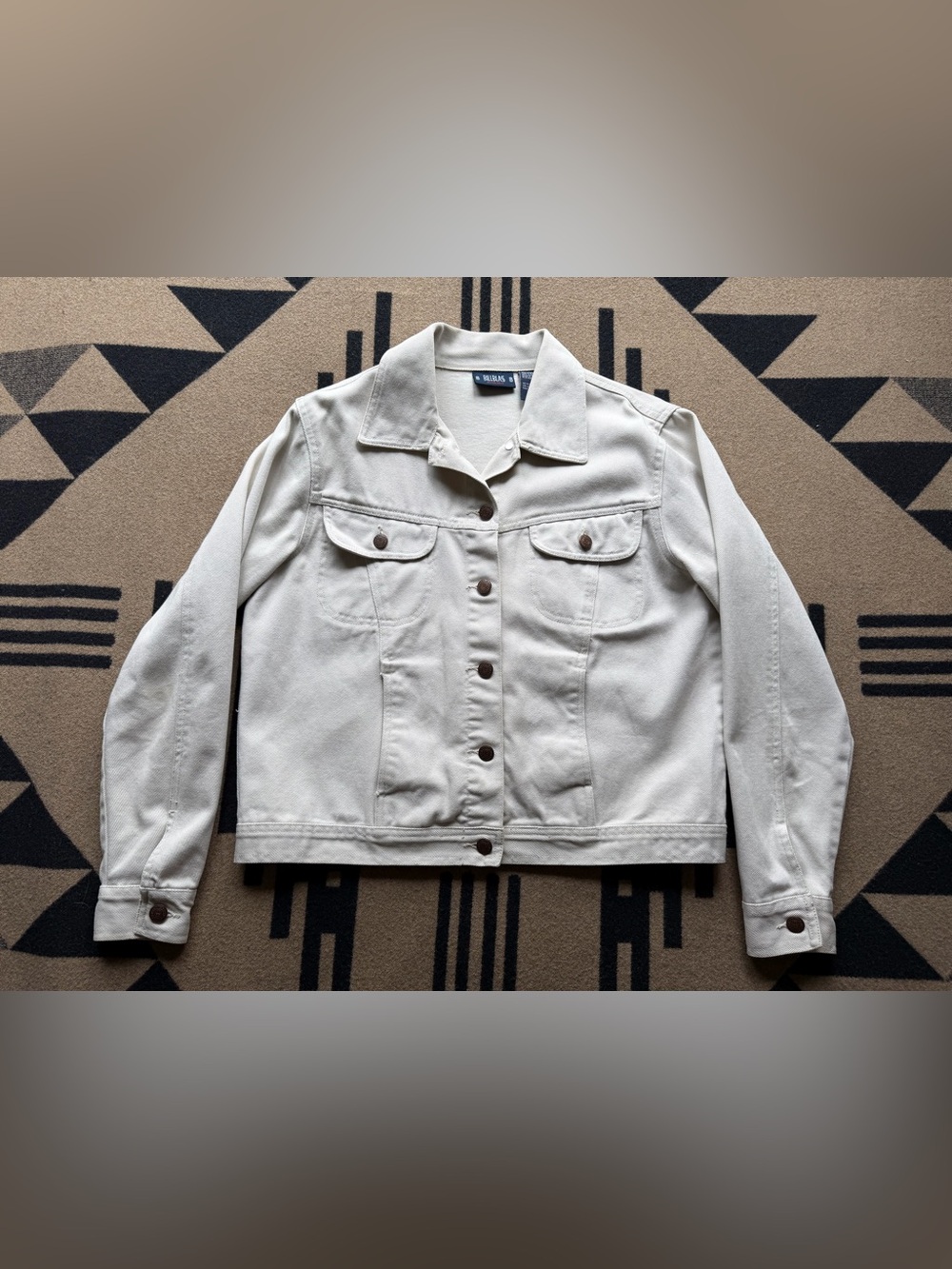 Vintage Bill Blass Off-White Denim Jacket Women’s Medium